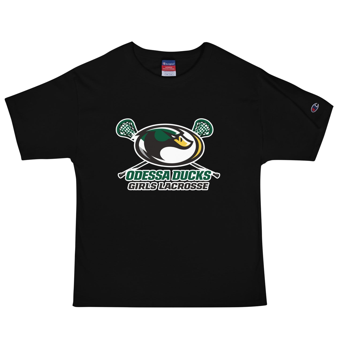 Signature | Champion T-Shirt | Odessa Girls Lacrosse | Duck Sticks Logo