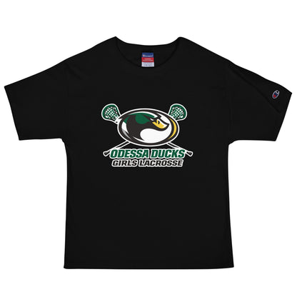 Signature | Champion T-Shirt | Odessa Girls Lacrosse | Duck Sticks Logo