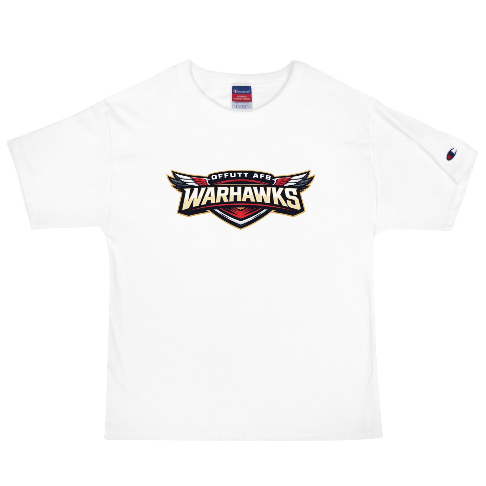 Signature | Champion T-Shirt | Offutt AFB Warhawks | Mark Logo
