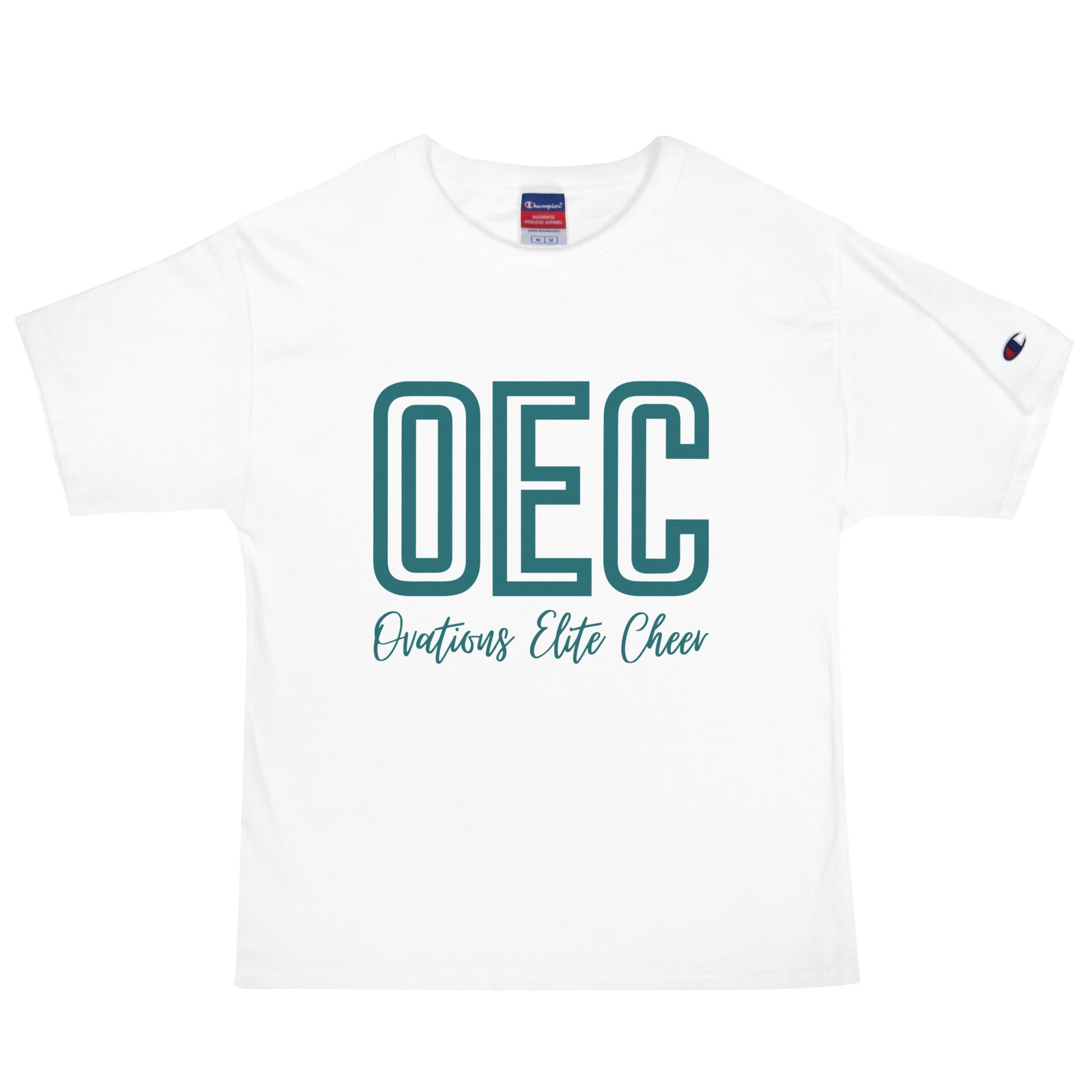 Signature | Champion T-Shirt | Ovations Elite Cheer | Script Logo