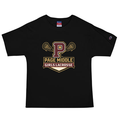 Signature | Champion T-Shirt | Page Middle Girls Lacrosse | Block P Logo