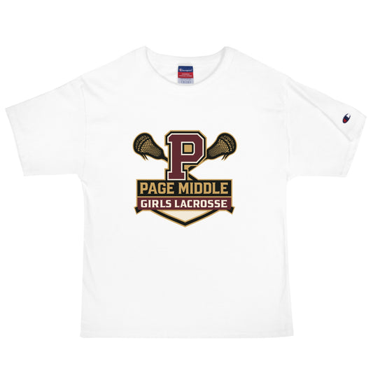 Signature | Champion T-Shirt | Page Middle Girls Lacrosse | Block P Logo