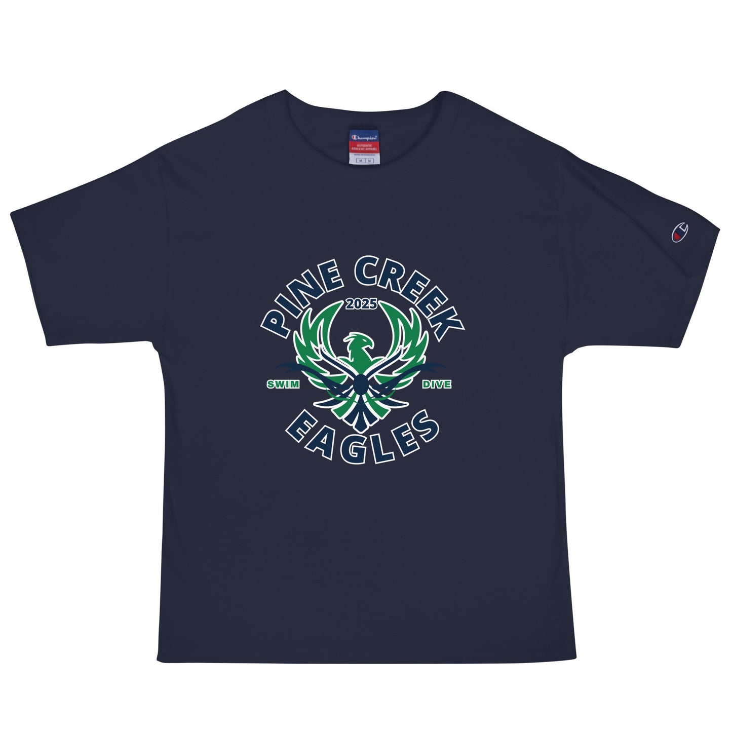Signature | Champion T-Shirt | PINE CREEK SWIM & DIVE | Swim & Dive Logo