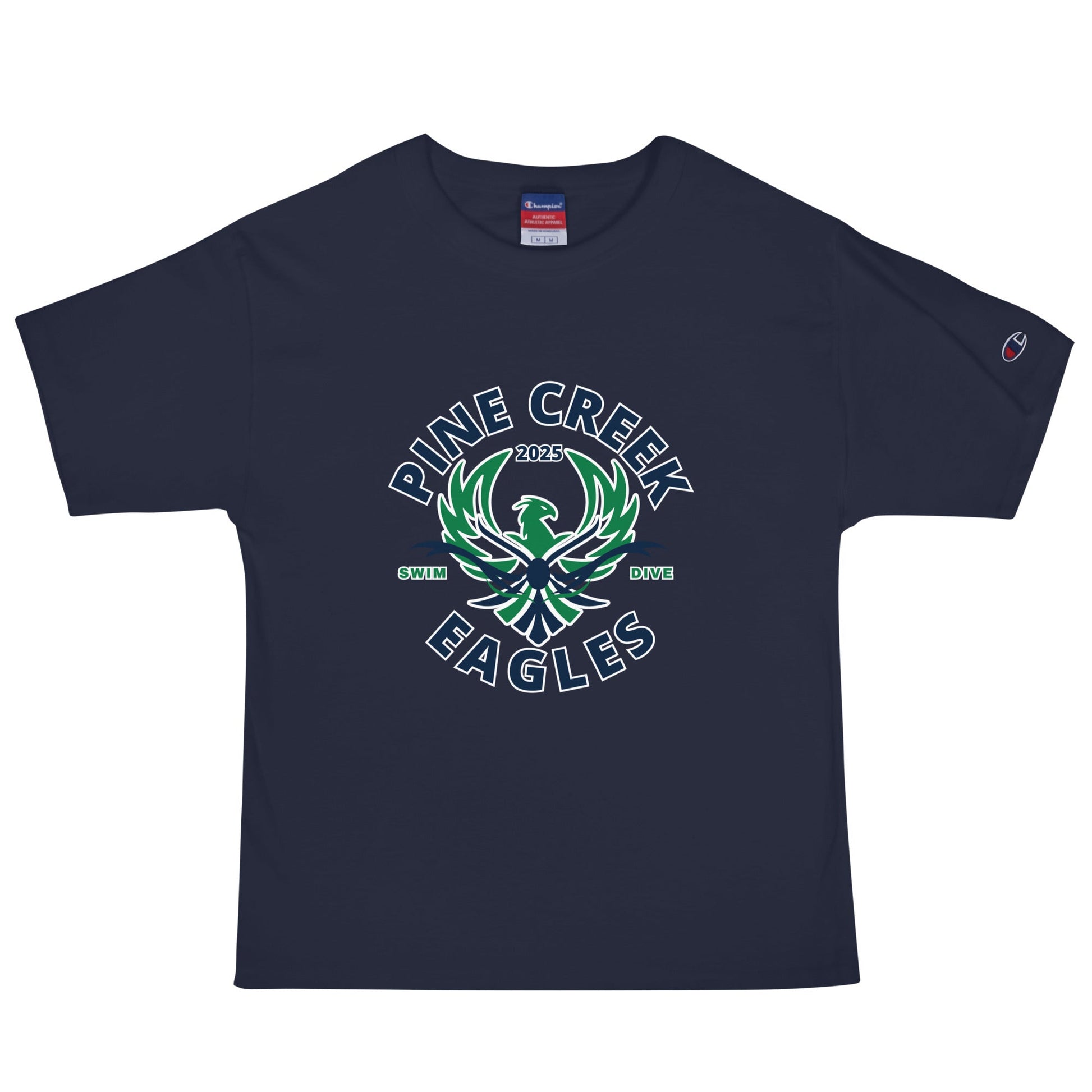 Signature | Champion T-Shirt | PINE CREEK SWIM & DIVE | Swim & Dive Logo