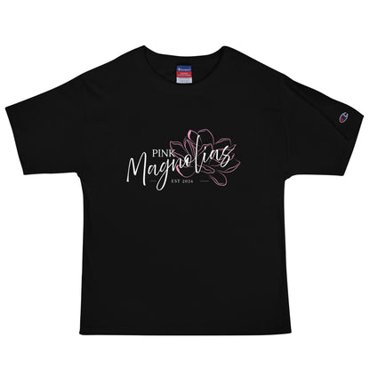 Signature | Champion T-Shirt | Pink Magnolias Dance | Modern Script Logo