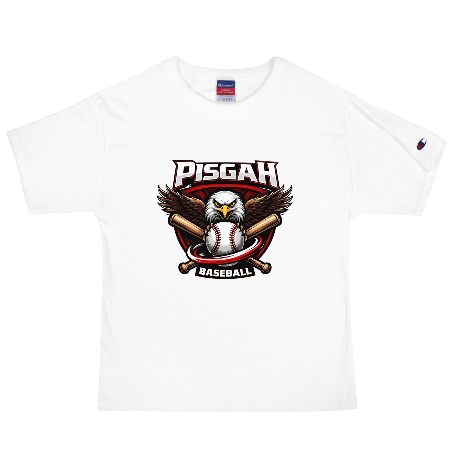 Signature | Champion T-Shirt | Pisgah Rec League | Eagle Baseball Logo