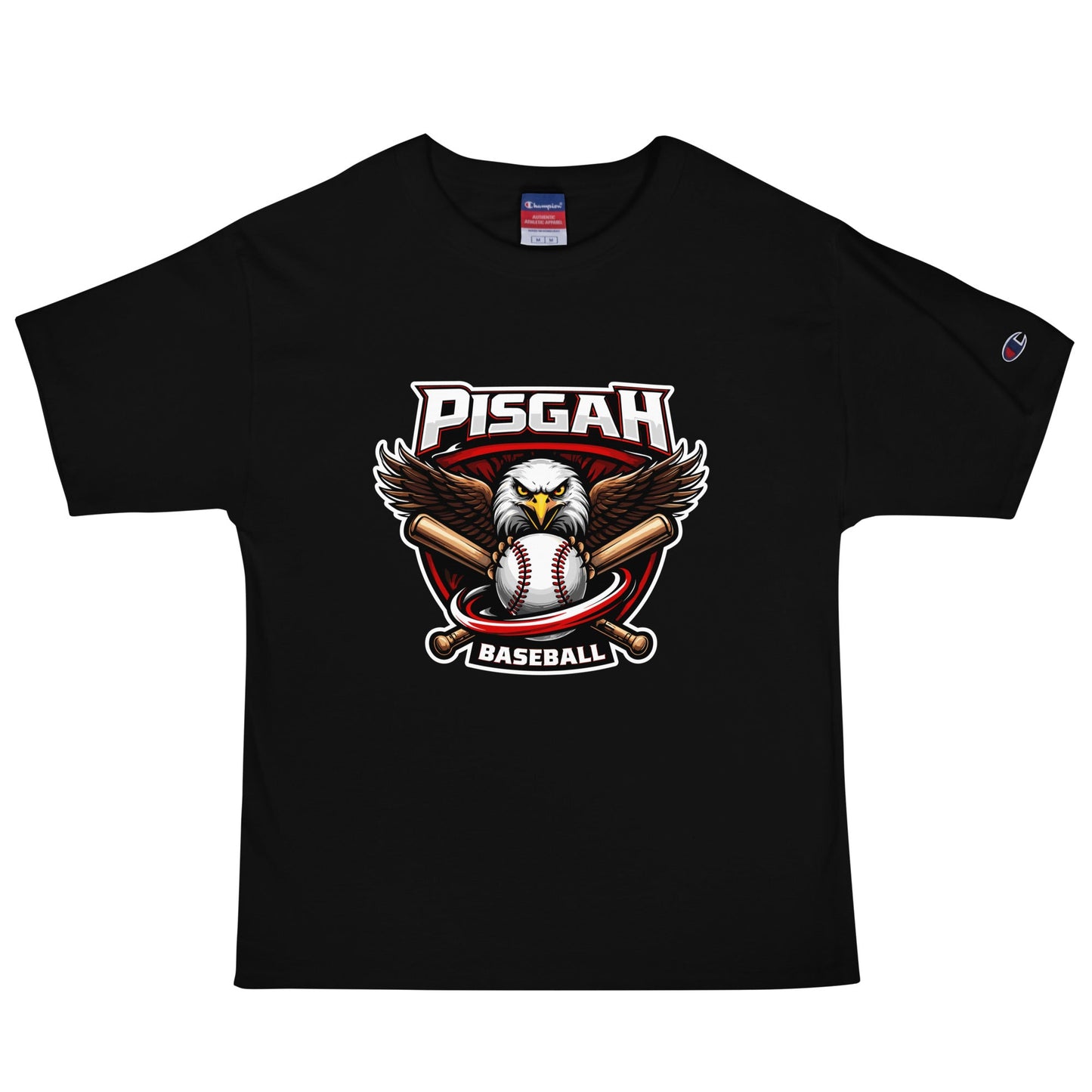 Signature | Champion T-Shirt | Pisgah Rec League | Eagle Baseball Logo