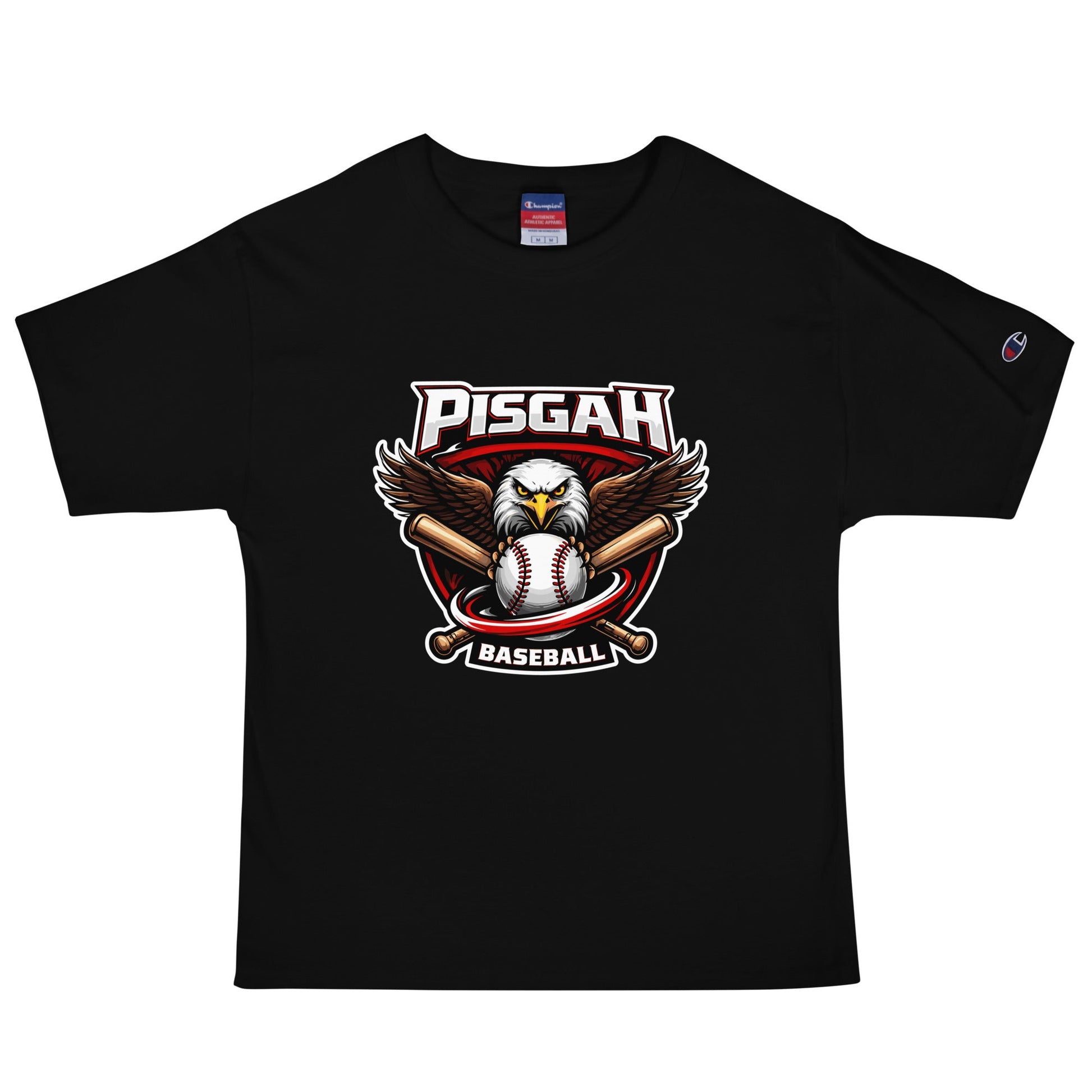 Signature | Champion T-Shirt | Pisgah Rec League | Eagle Baseball Logo