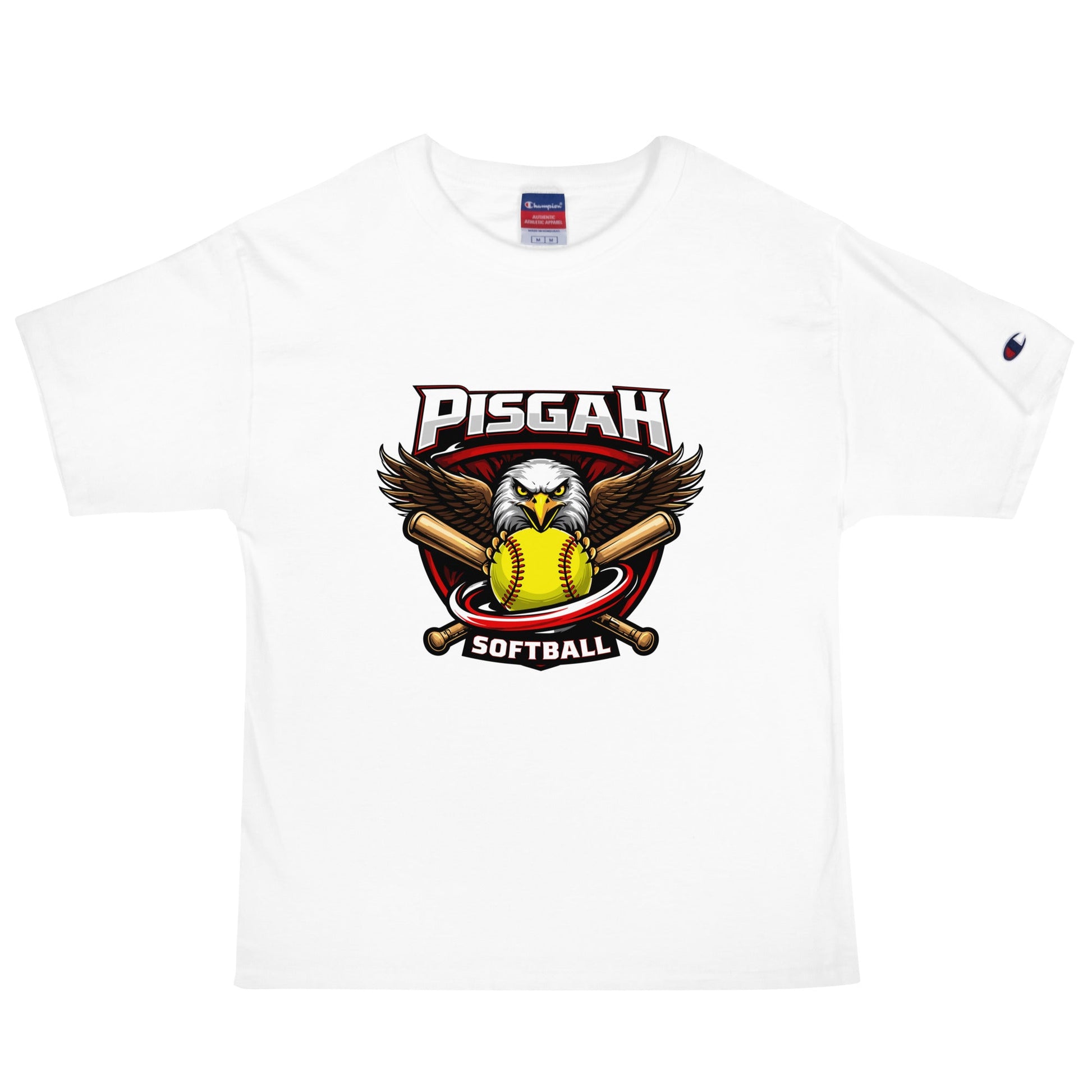 Signature | Champion T-Shirt | Pisgah Rec League | Eagle Softball Logo