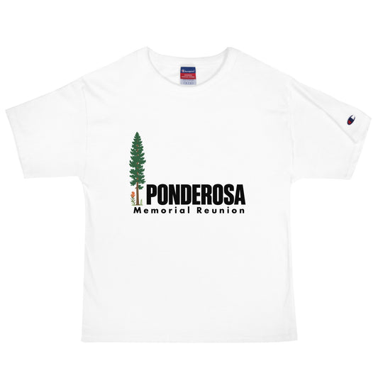 Signature | Champion T-Shirt | ponderosa reunion | Memorial Logo