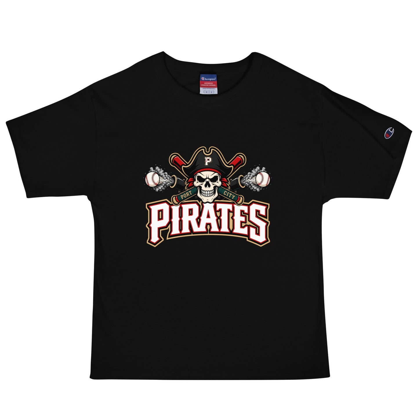 Signature | Champion T-Shirt | Port City Pirates | Cannonball Portside Logo