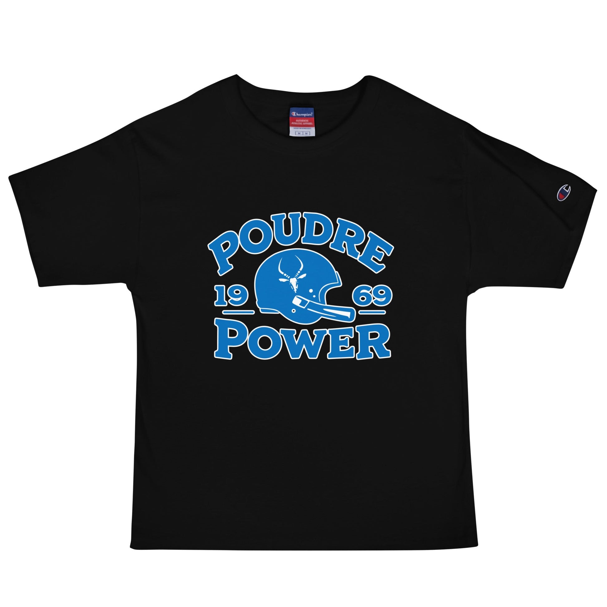 Signature | Champion T-Shirt | Poudre Football | Crest Logo