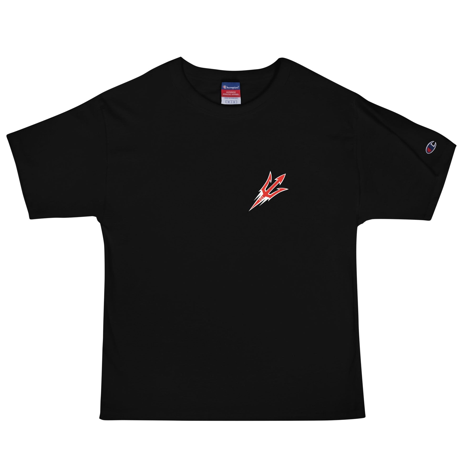 Signature | Champion T-Shirt | Red Springs Track and Field | Trident Logo
