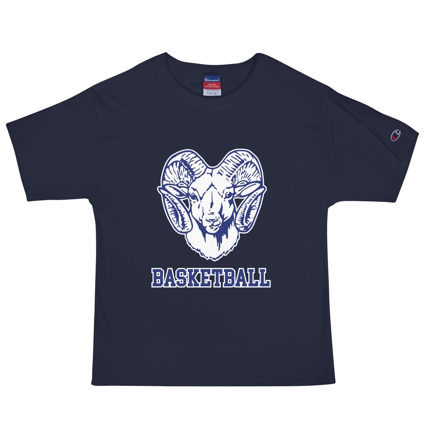 Signature | Champion T-Shirt | Rensselaer Rams | Basketball Logo