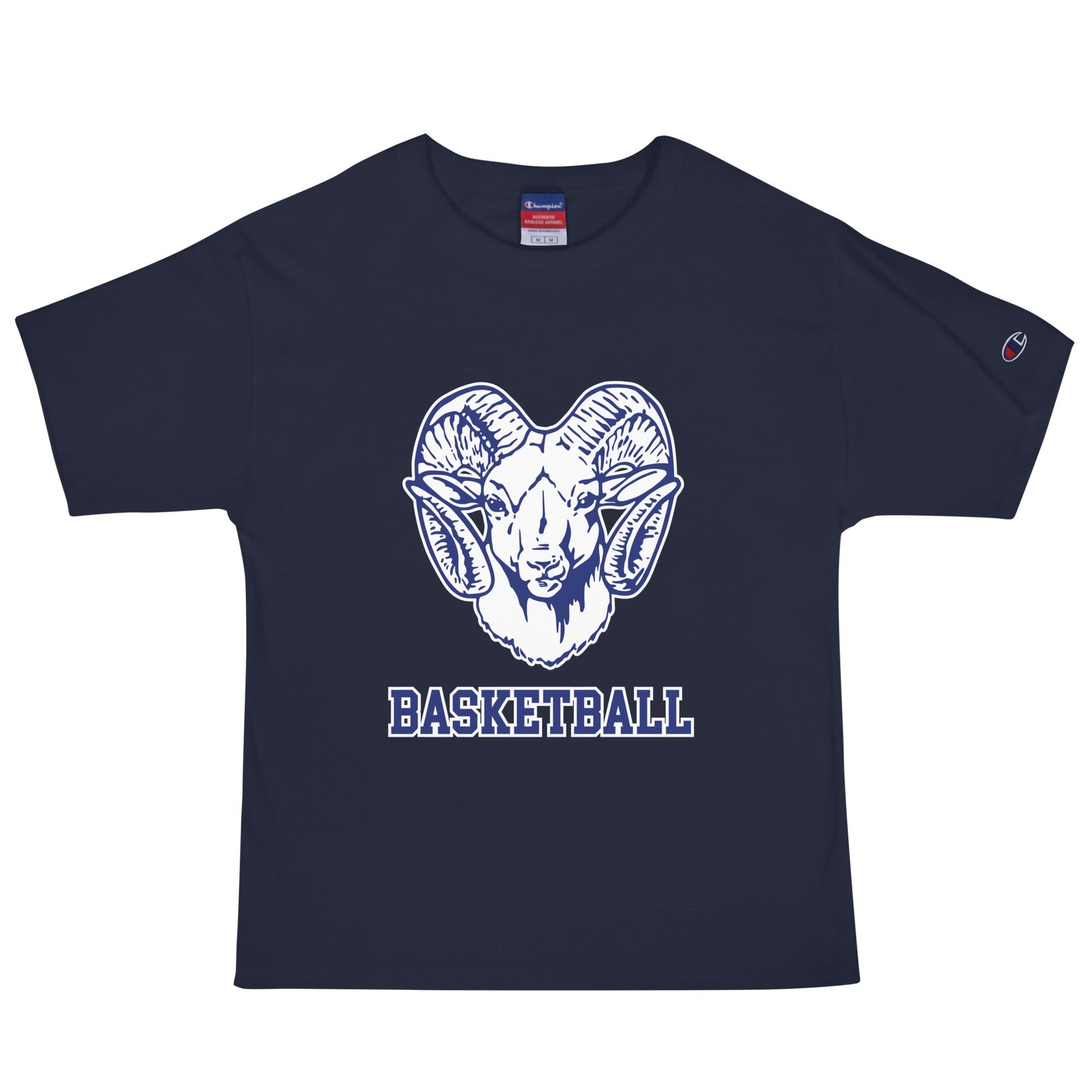 Signature | Champion T-Shirt | Rensselaer Rams | Basketball Logo