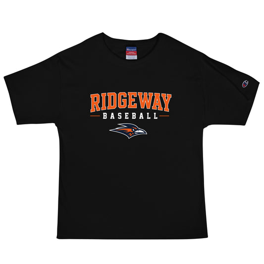 Signature | Champion T-Shirt | Ridgeway High School Baseball | Emblem Logo