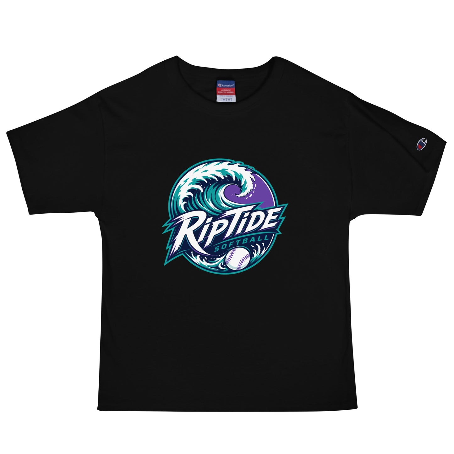 Signature | Champion T-Shirt | RipTide Softball | Emblem Logo