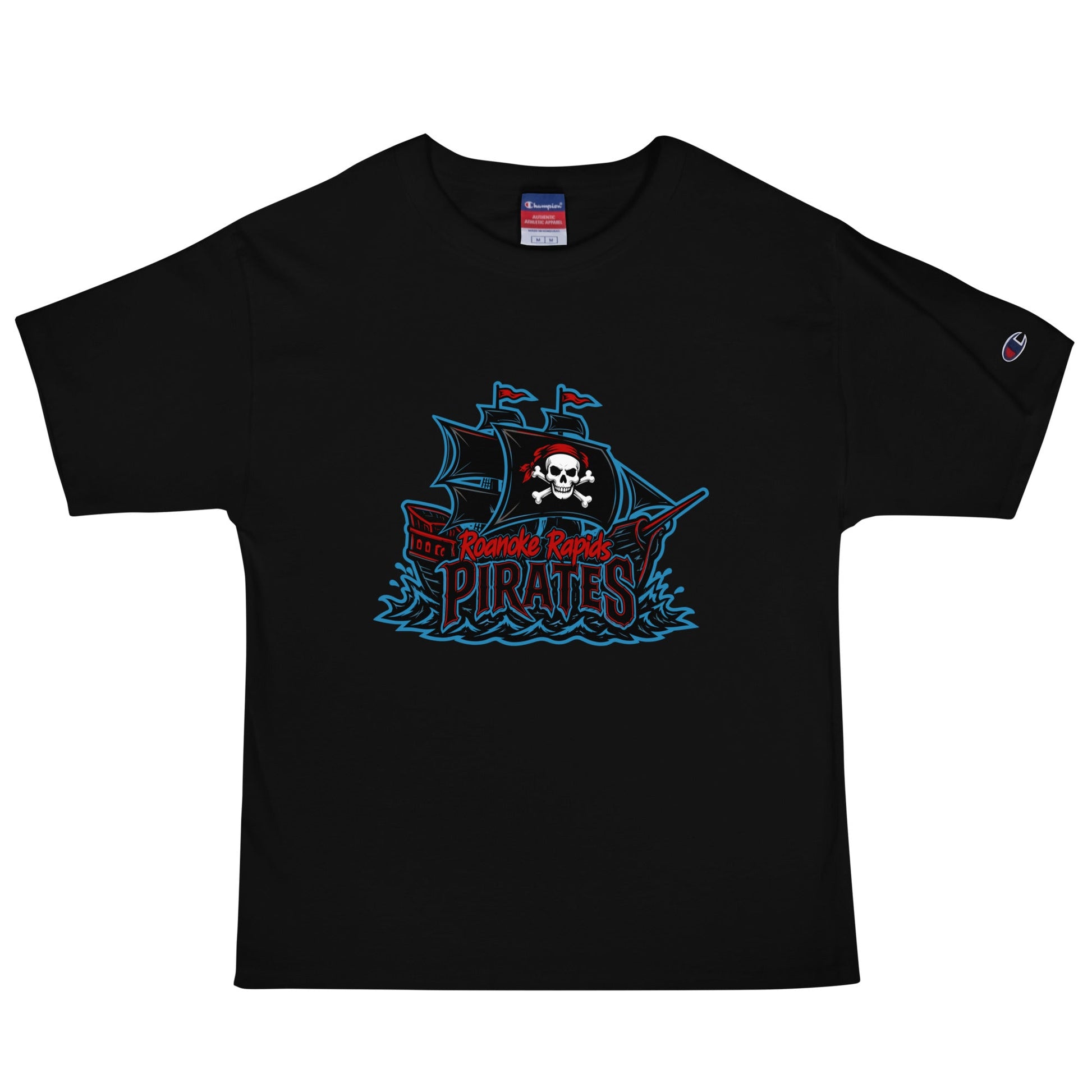 Signature | Champion T-Shirt | Roanoke Rapids Pirates | Black Sail Battlers Logo