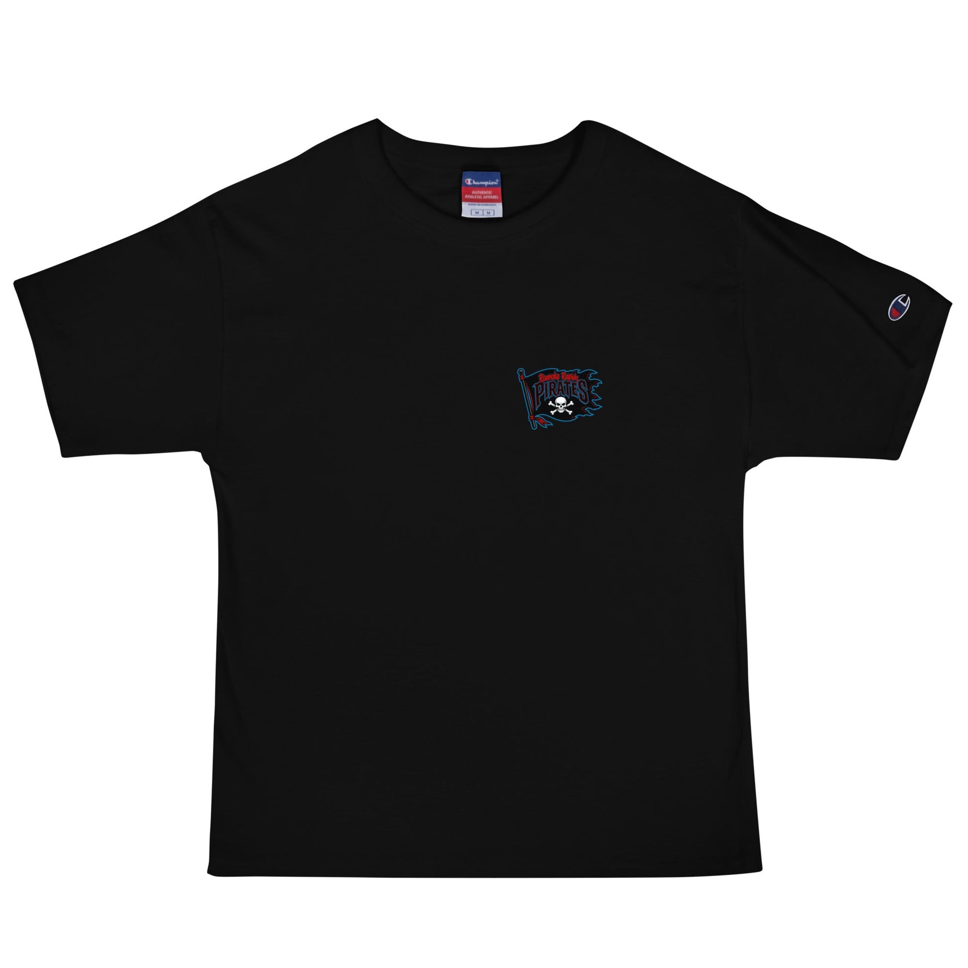 Signature | Champion T-Shirt | Roanoke Rapids Pirates | Blackwave Flag Logo