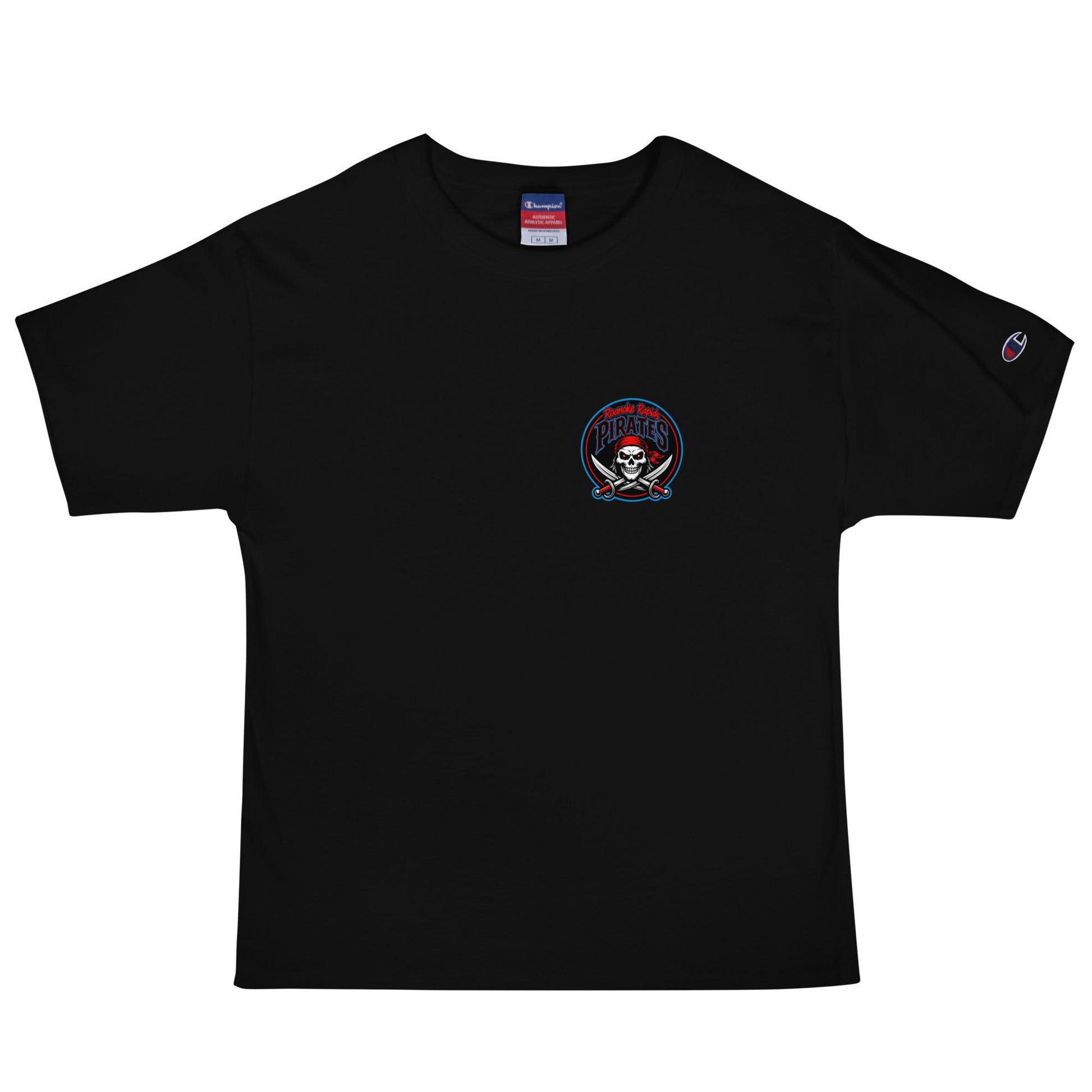 Signature | Champion T-Shirt | Roanoke Rapids Pirates | Shield Logo