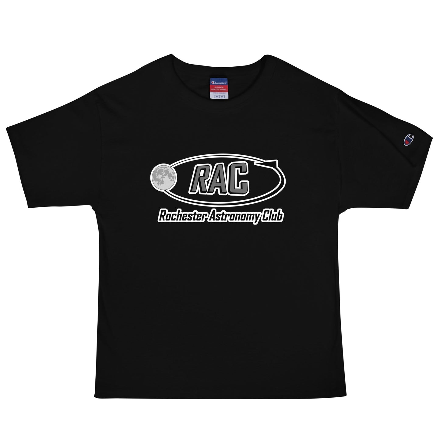 Signature | Champion T-Shirt | Rochester Astronomy Club | Orbit Logo