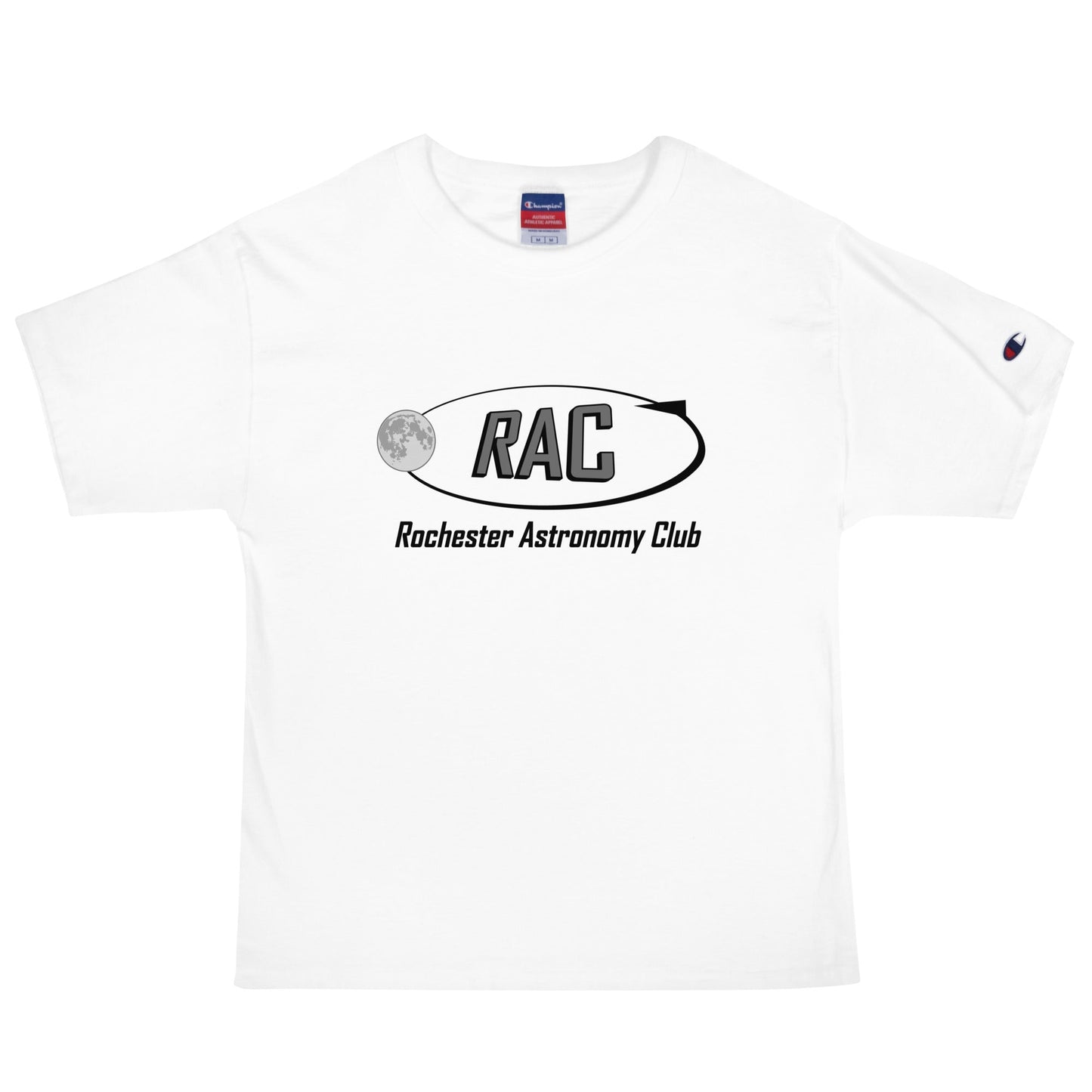 Signature | Champion T-Shirt | Rochester Astronomy Club | Orbit Logo