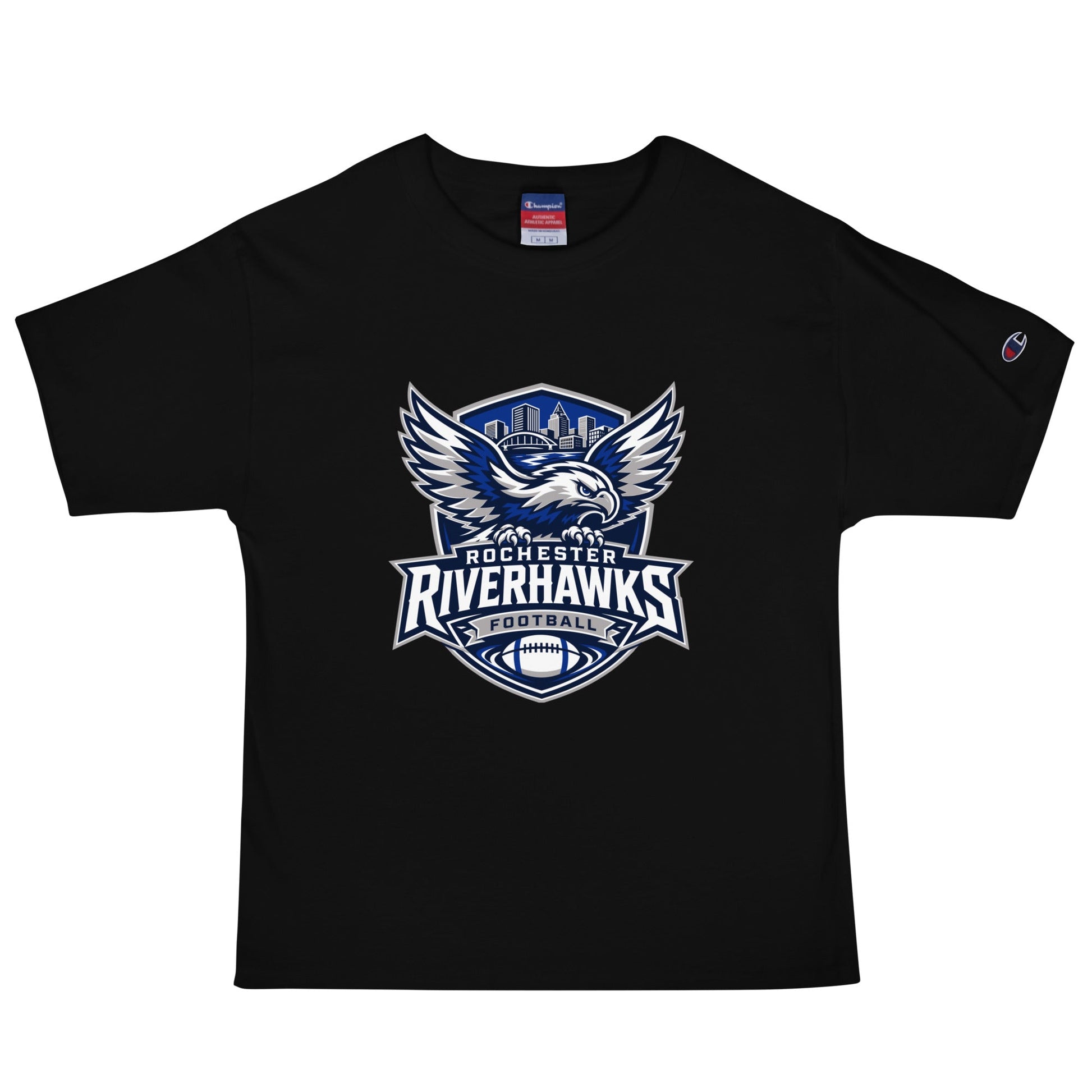 Signature | Champion T-Shirt | Rochester Riverhawks | Shield Logo
