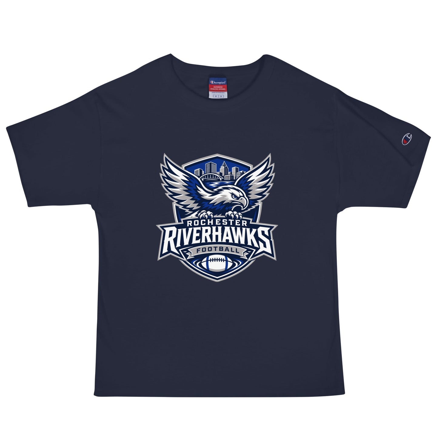 Signature | Champion T-Shirt | Rochester Riverhawks | Shield Logo
