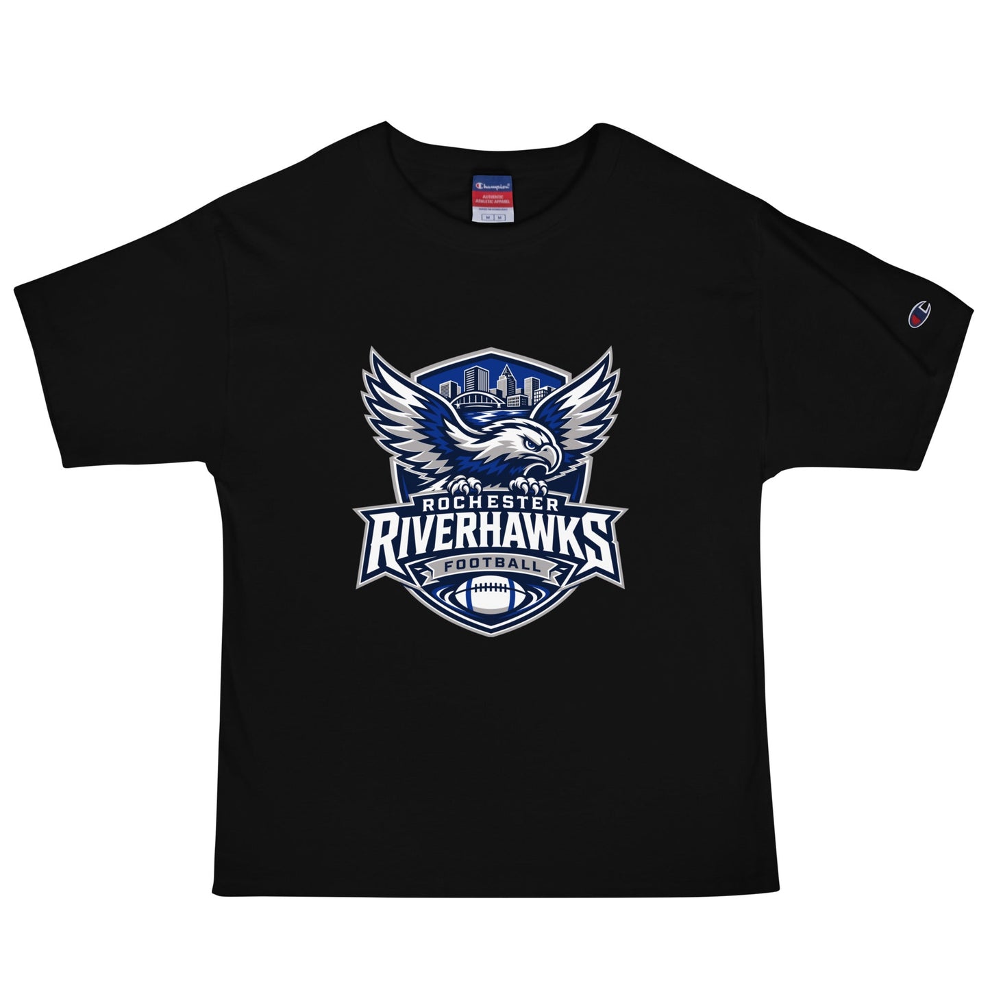 Signature | Champion T-Shirt | Rochester Riverhawks | Shield Logo