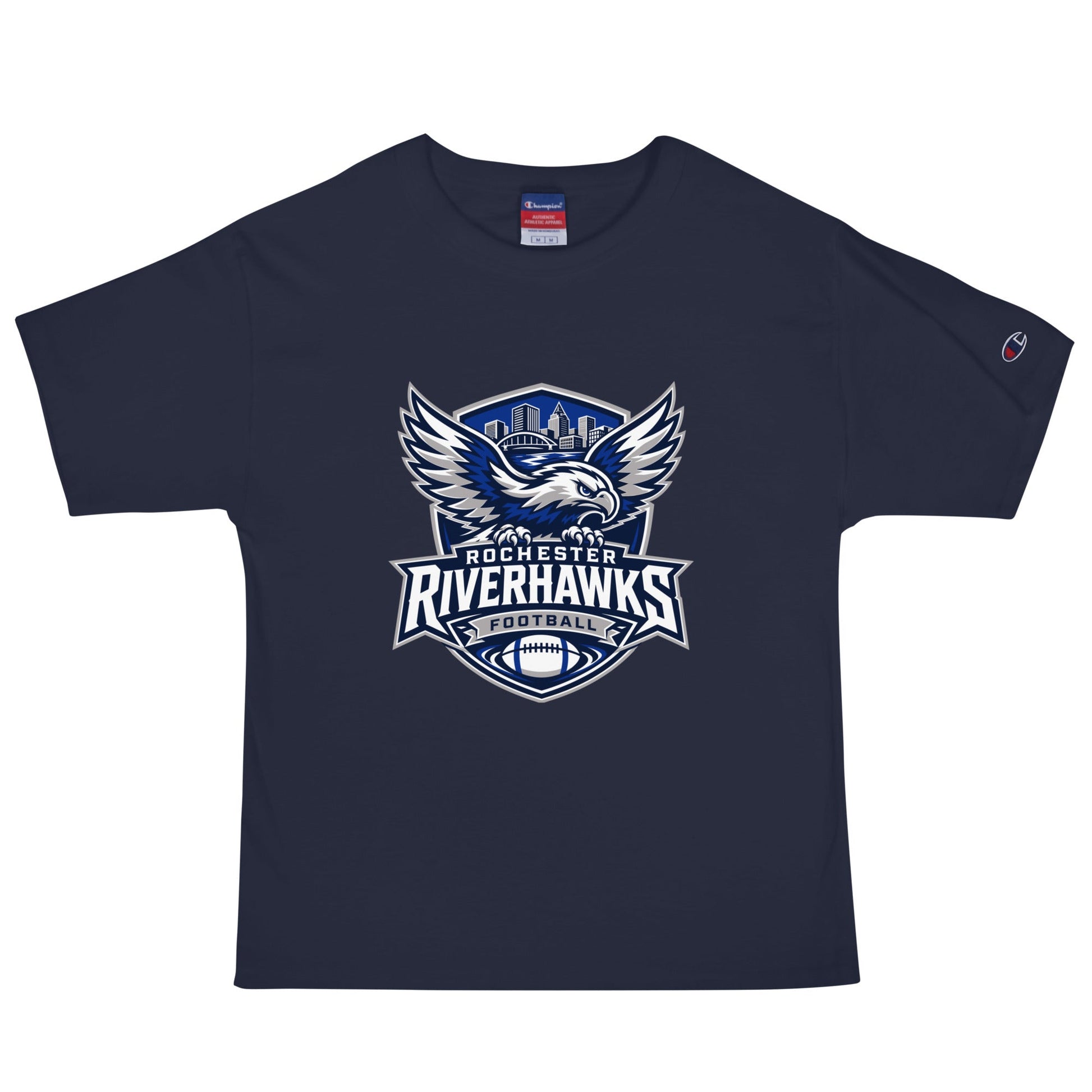 Signature | Champion T-Shirt | Rochester Riverhawks | Shield Logo