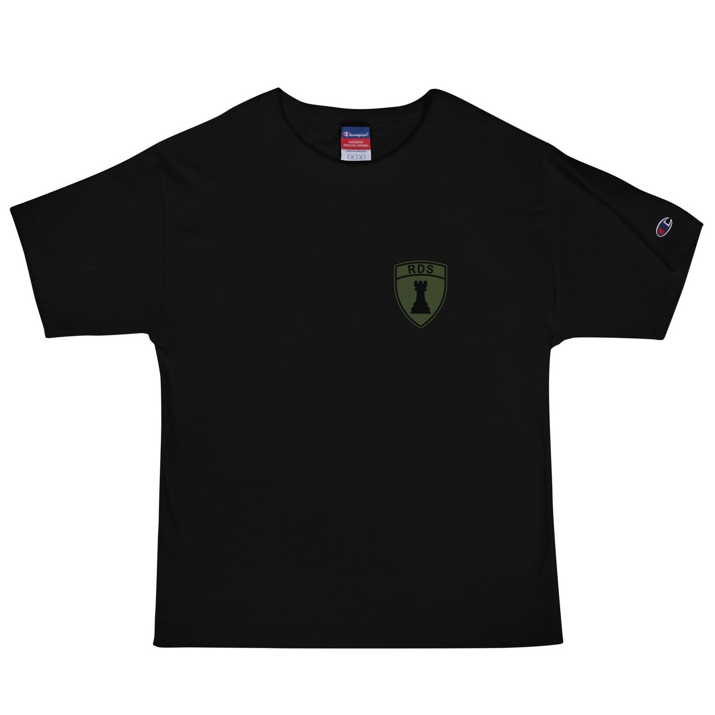 Signature | Champion T-Shirt | Rook Defense Solutions | Crest Logo