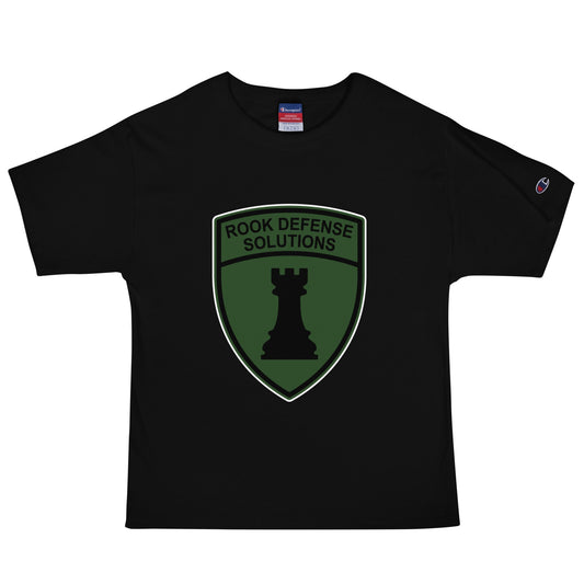 Signature | Champion T-Shirt | Rook Defense Solutions | Emblem Logo
