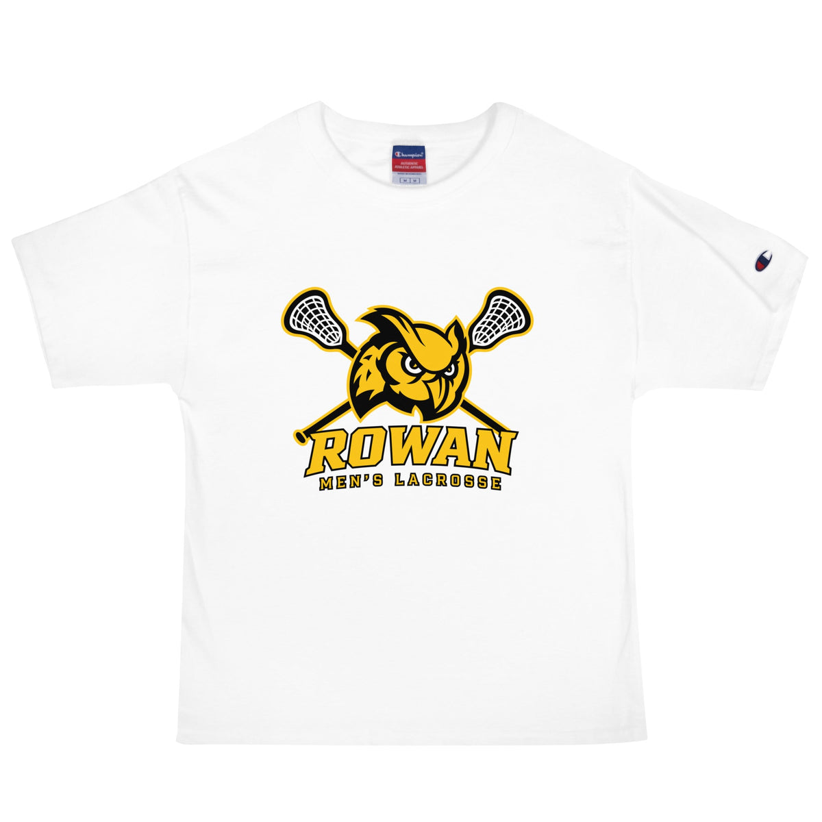 Signature | Champion T-Shirt | Rowan Men’s Lacrosse | Crest Logo