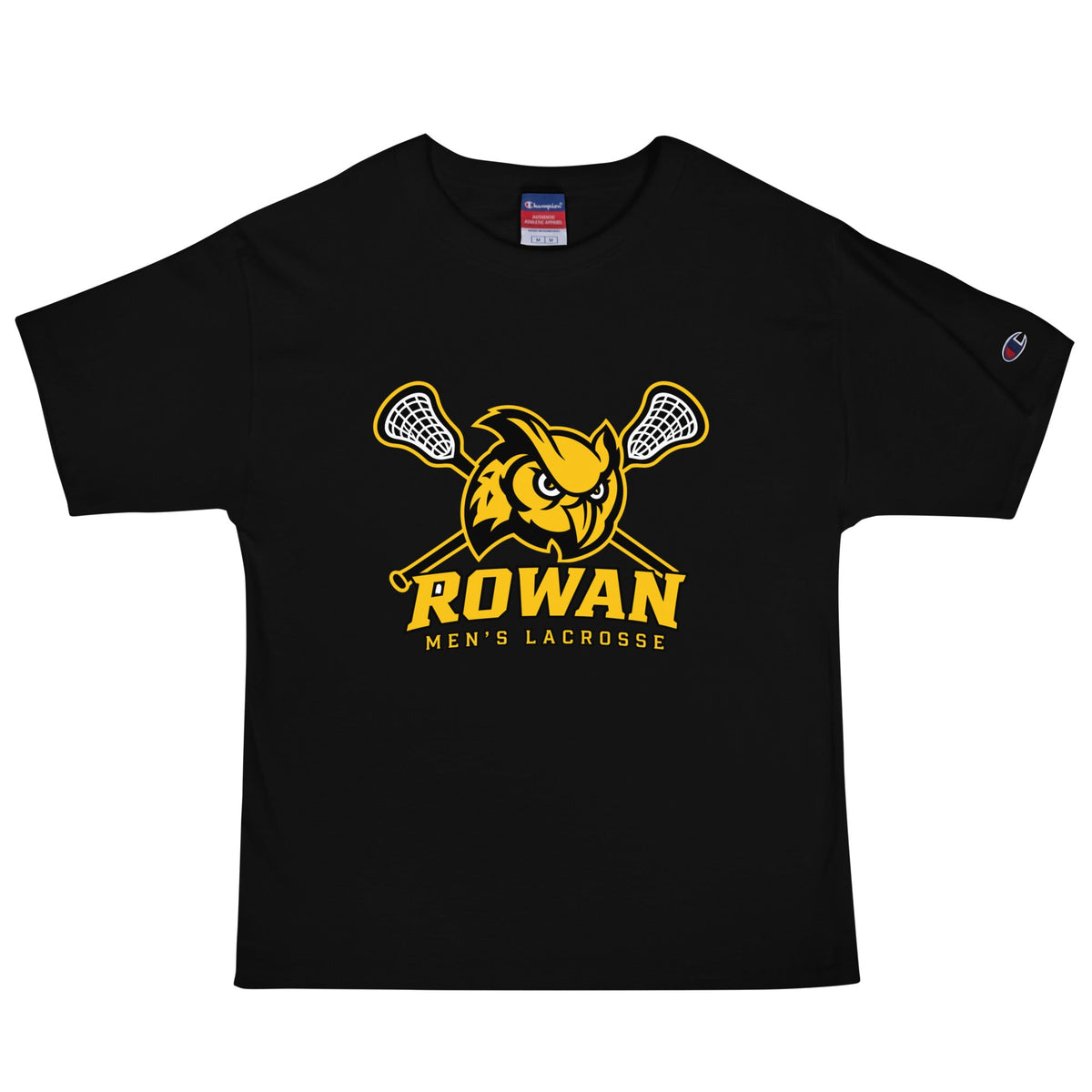 Signature | Champion T-Shirt | Rowan Men’s Lacrosse | Crest Logo
