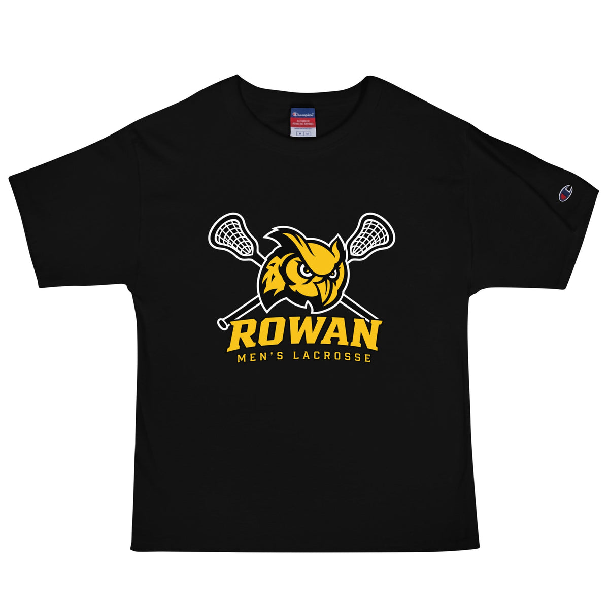 Signature | Champion T-Shirt | Rowan Men’s Lacrosse | Vanguard Logo