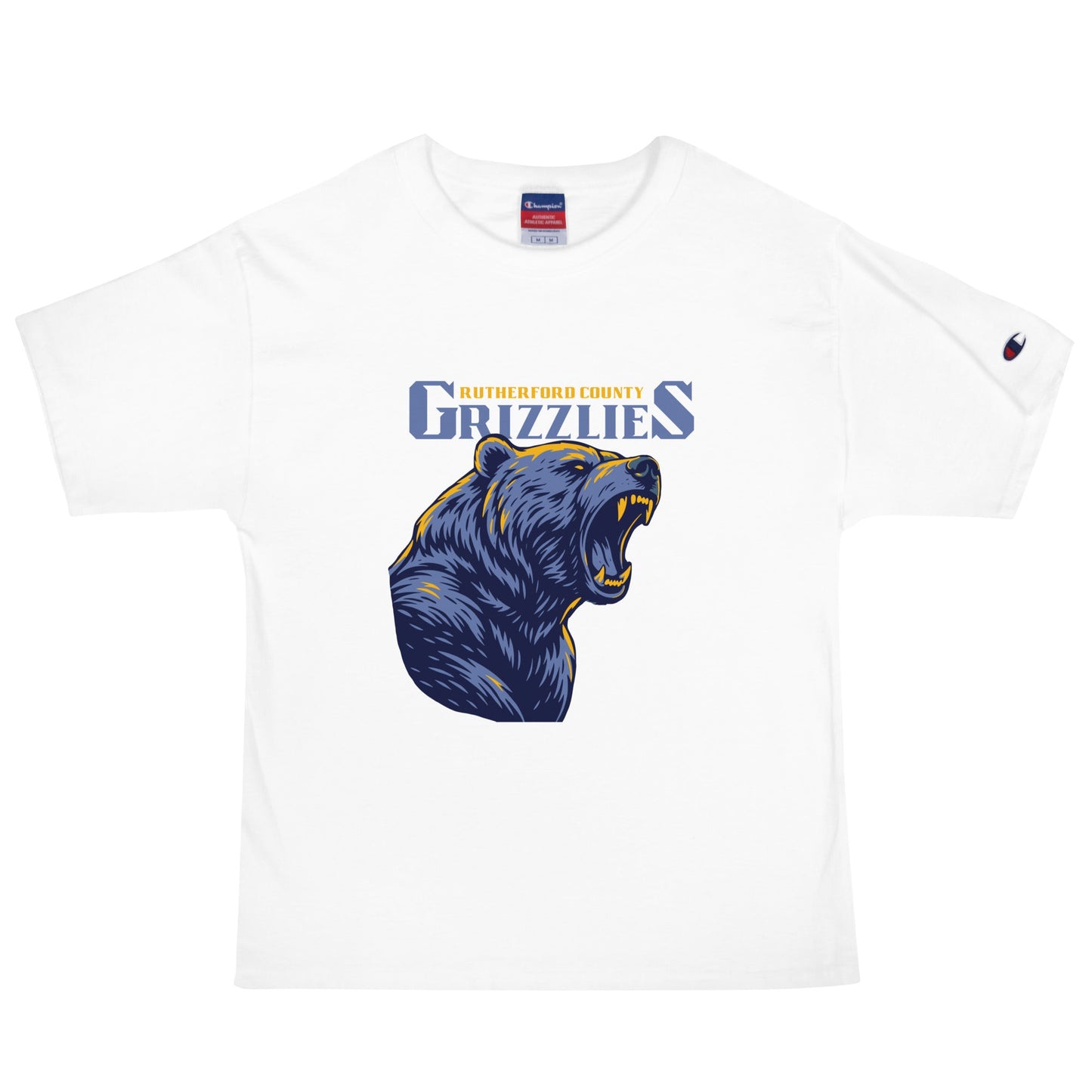 Signature | Champion T-Shirt | Rutherford County Grizzlies Football | Big Grizzlies Logo