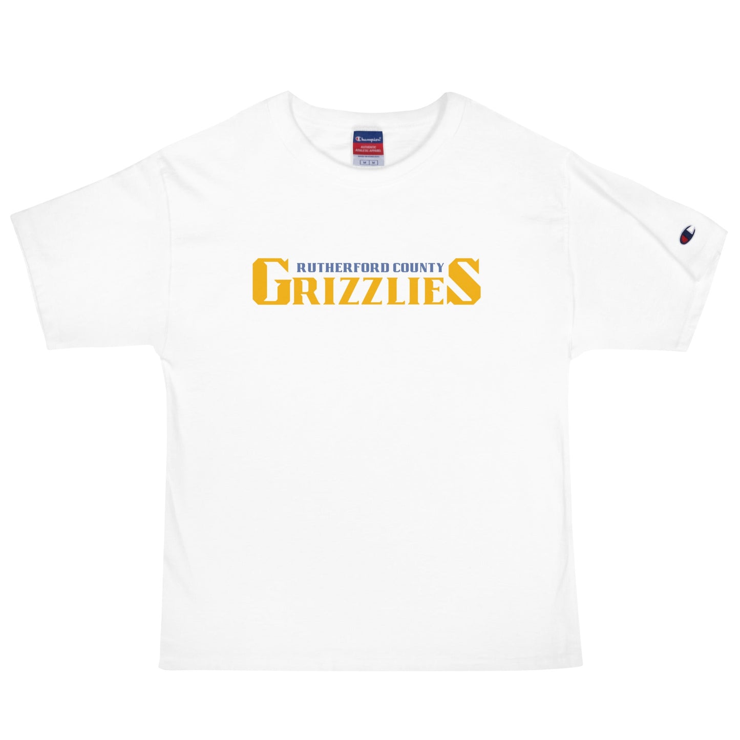 Signature | Champion T-Shirt | Rutherford County Grizzlies Football | Script Logo