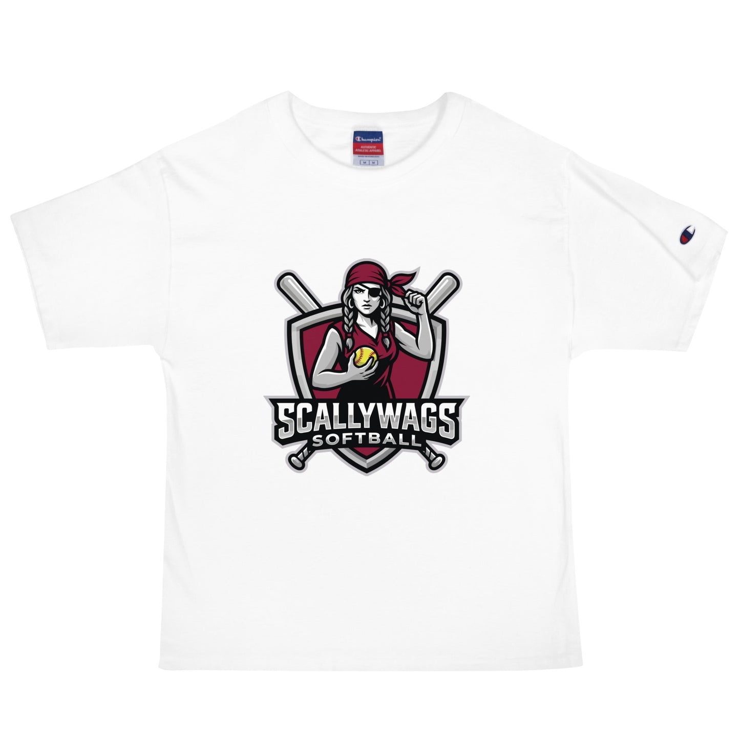 Signature | Champion T-Shirt | Scallywags Softball | Crest Logo