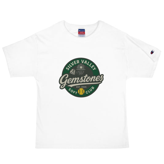 Signature | Champion T-Shirt | Silver Valley Gemstones | Badge Logo