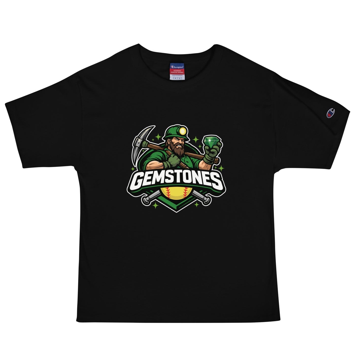 Signature | Champion T-Shirt | Silver Valley Gemstones | Emerald Valley Logo