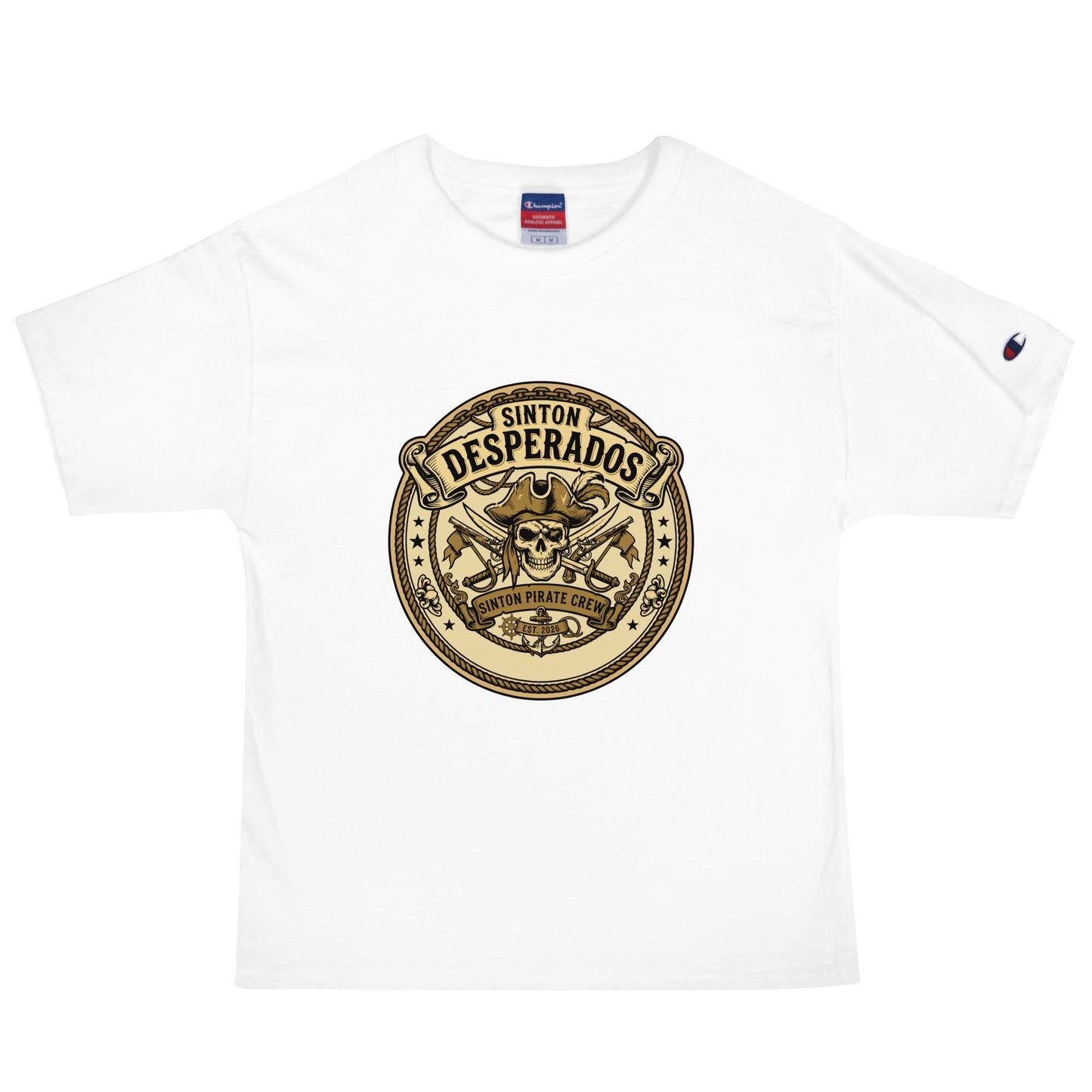 Signature | Champion T-Shirt | Sinton Desperados Baseball | Badge Logo