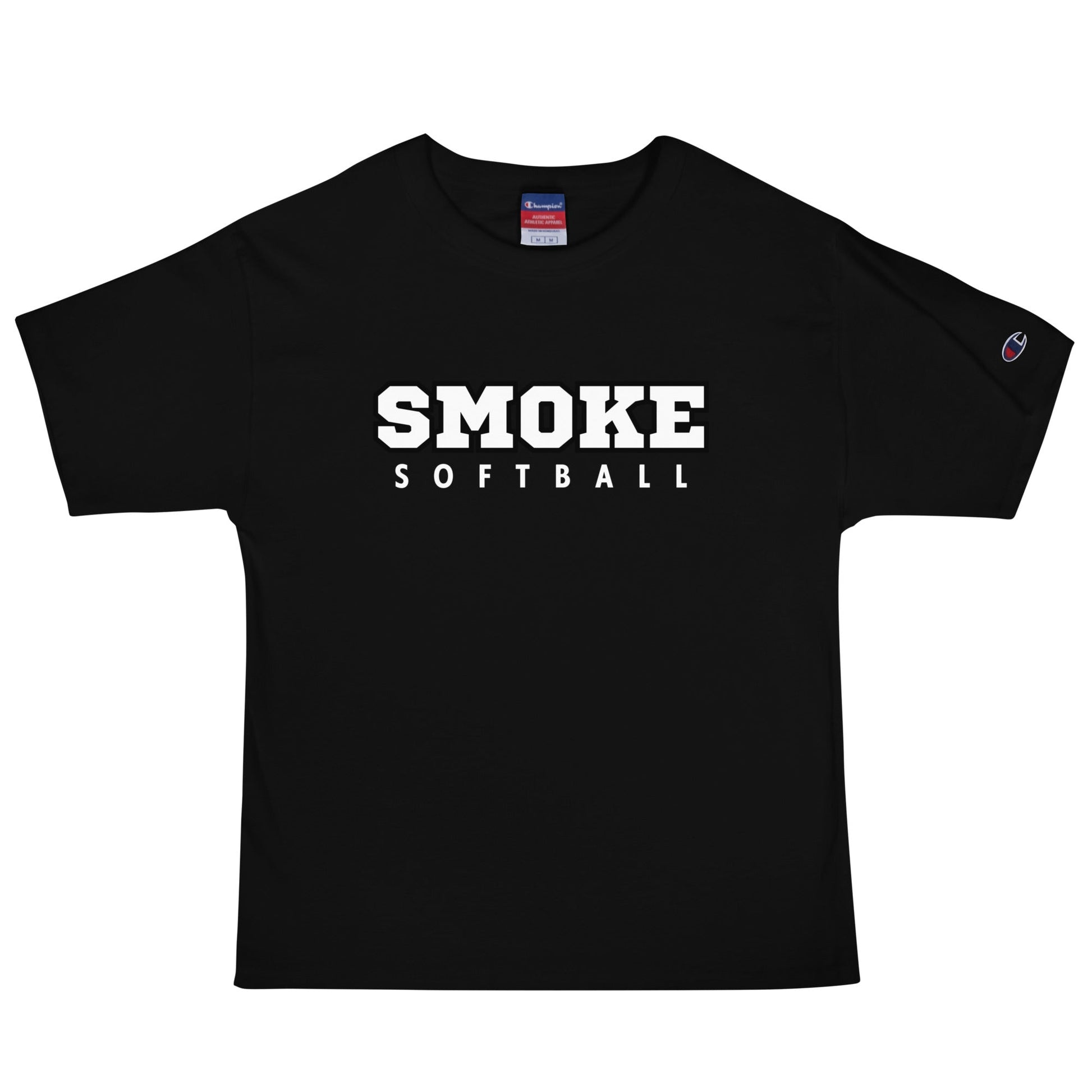 Signature | Champion T-Shirt | Smoke 14U Softball | Crest Logo