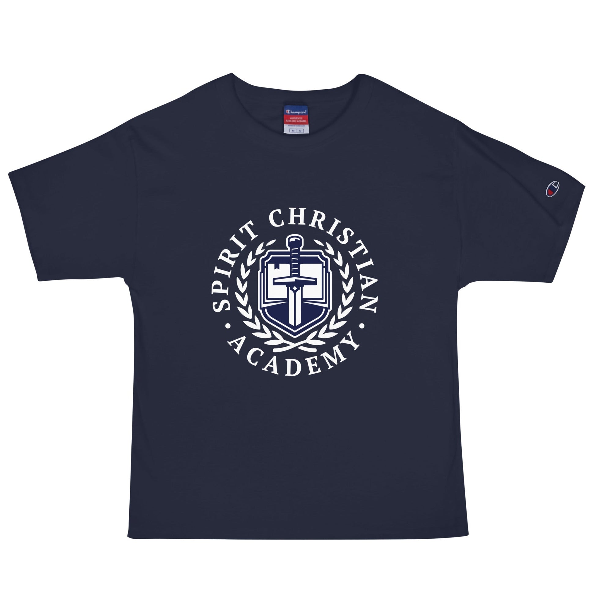 Signature | Champion T-Shirt | Spirit Christian Academy | White Script Logo