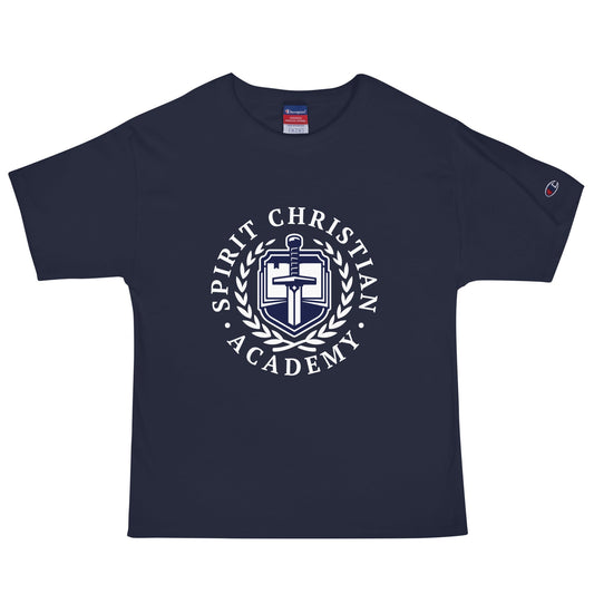 Signature | Champion T-Shirt | Spirit Christian Academy | White Script Logo