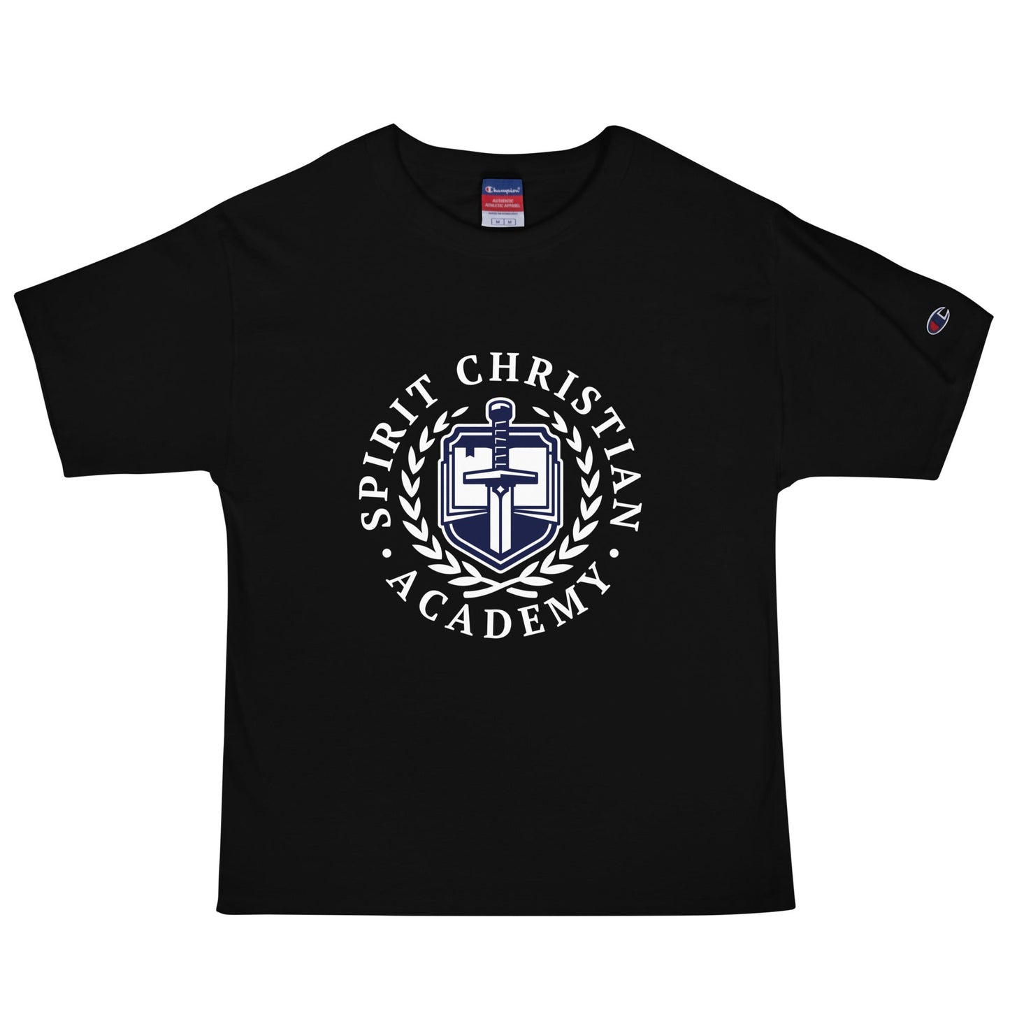 Signature | Champion T-Shirt | Spirit Christian Academy | White Script Logo
