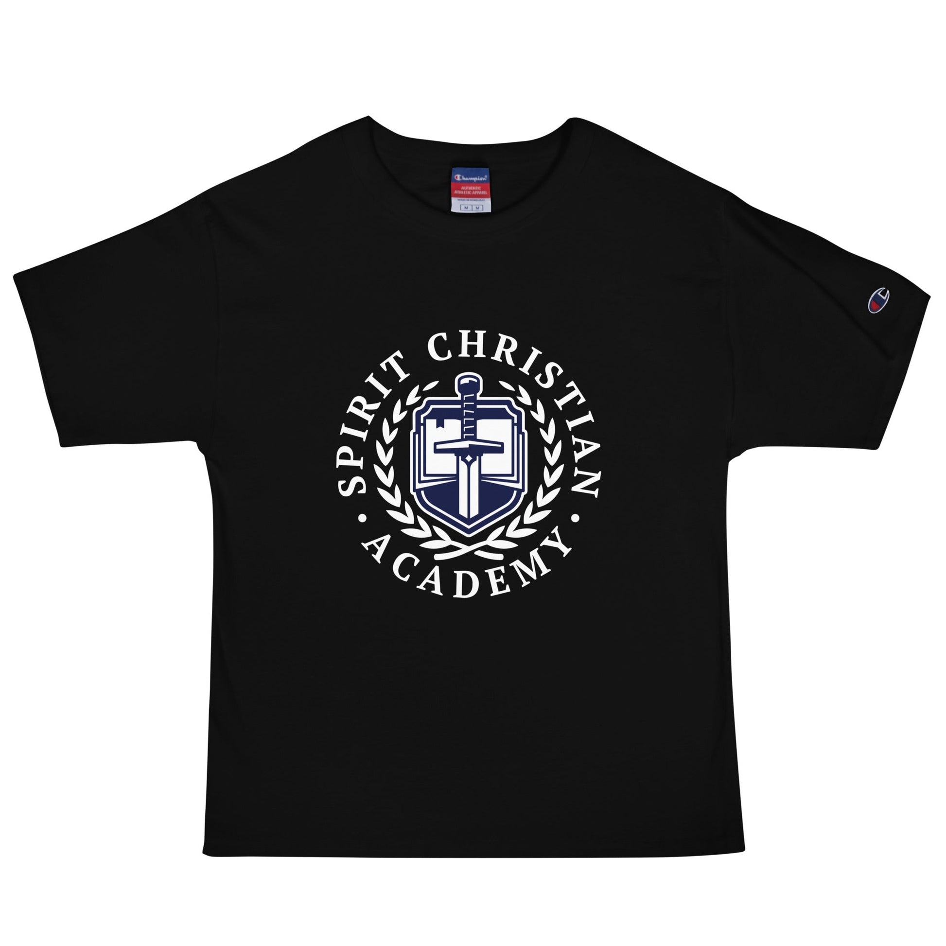 Signature | Champion T-Shirt | Spirit Christian Academy | White Script Logo
