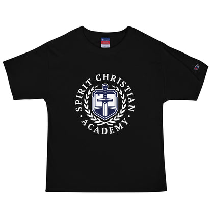 Signature | Champion T-Shirt | Spirit Christian Academy | White Script Logo