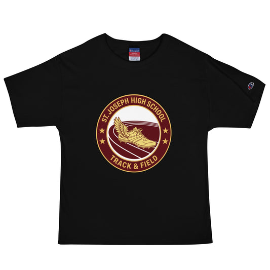 Signature | Champion T-Shirt | St. Joseph High School - Track & Field | Badge Logo