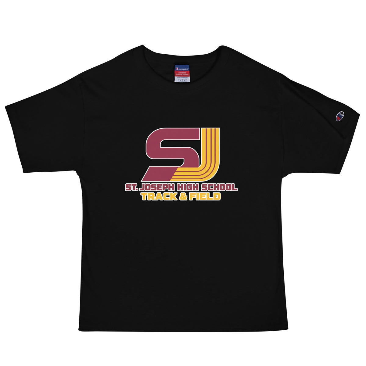 Signature | Champion T-Shirt | St. Joseph High School - Track & Field | Vanguard Logo