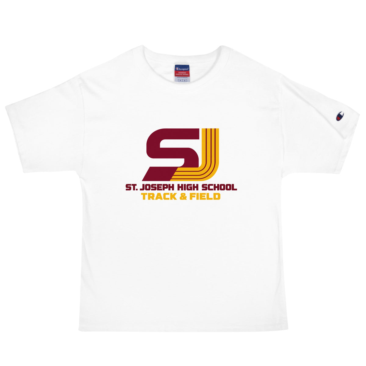 Signature | Champion T-Shirt | St. Joseph High School - Track & Field | Vanguard Logo